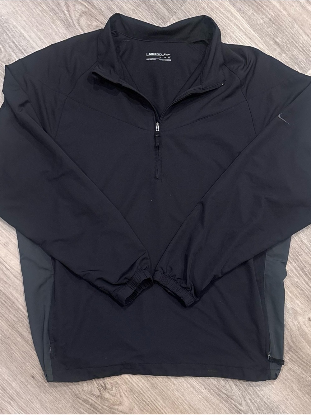 Nike Golf Men's 1/4 Zip Mock Neck Pullover XL Black Polyester Long Sleeve